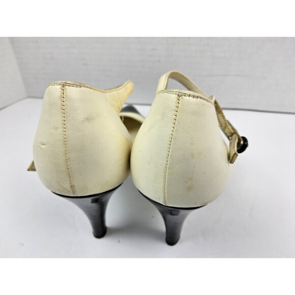 Chanel Two Tone Cap Toe Ankle Strap Heels Size 36 C, US 6C - Picture 7 of 10